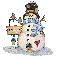 Snowman with sign that reads Stephanie