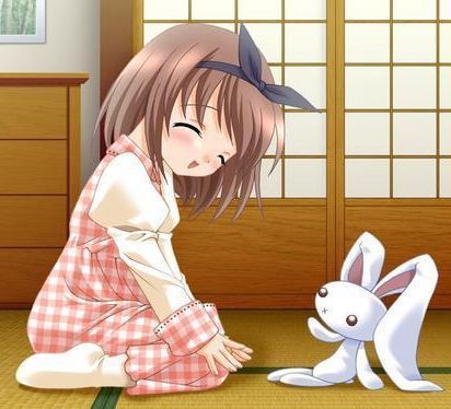 cute anime rabbit. Clipart » Anime » Cute Girl