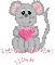 Heart Mouse with Name and Saying