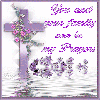 In my Prayers - Purple Cross Reflection