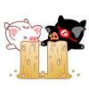 cute kawaii hey hey pig