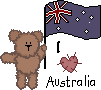 I Love Australia Cute Teddy Bear