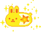 kawaii rabbit with stars