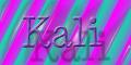Kali name with striped background