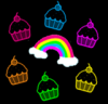 Cupcakes and rainbows
