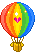 rainbow airballoon