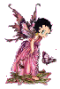 Betty Boop dressed in pink with wings