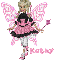 Pink butterfly girl