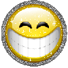 glittery smiley face