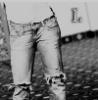 black & white avatar  torn jeans