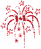 fireworks wh Canadian flag