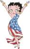 Betty Boop wrapped in flag