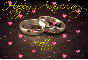 Wedding Rings (with floating hearts)- Happy Anniversary Scott