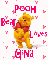 Pooh (with floating hearts)- Pooh Bear Loves Gina