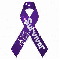 Cystic Fibrosis Awareness Ribbon (with sparkles)- Survivor