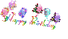 Happy Birthday Floral Balloons