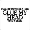 Glue Head To Desk
