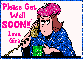 Sick Woman (glitter)- Please Get Well Soon (gina)