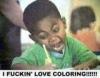 funny kid coloring