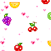 kawaii fruits background
