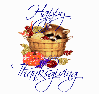 Raccoon in Basket (glitter)- Happy Thanksgiving