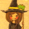 cute little girl in wizard costume