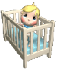 baby in the crib