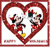 mickey and minnie mouse in a heart
