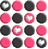 Pink&Black Dots w/Hearts