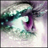 glitter rainbow eye