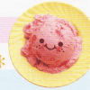 smiley strawberry ice cream