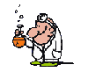 scientist drinking his formula