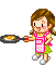 cute girl cooking