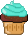 chocolate cupcake with mint iceing. :]