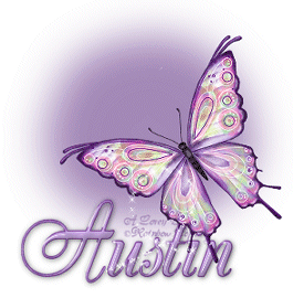 Butterfly Bling Purple Austin