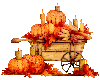 PUMPKIN WAGON WITH CANDLES