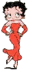 Betty Boop red long dress dancing