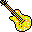 Glittery Mini Yellow Guitar