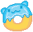 Blue bear donut
