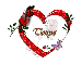 red heart with rose name Tonya