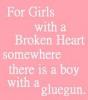 girls with a broken heart saying