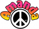 Amanda peace sign