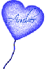 Amber's heart balloon