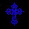 blue gothic cross