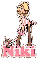 Pink lady with dog- Niki
