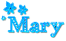 Mary- blue with diamonds