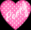 polka dot pink heart perry