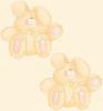 Pastel Yellow Easter Bunnies  Background