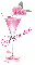 Rose Cocktail Glass Pink - Princess