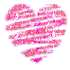 glitter pink heart